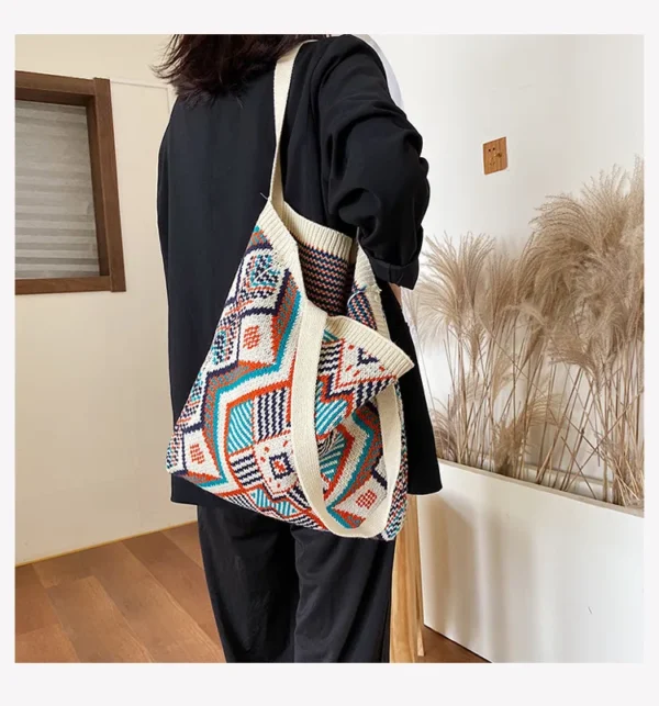 Hbfca4874c6324f45859fbac5aedc336cp.webp Geometric Woven Boho Tote Bag