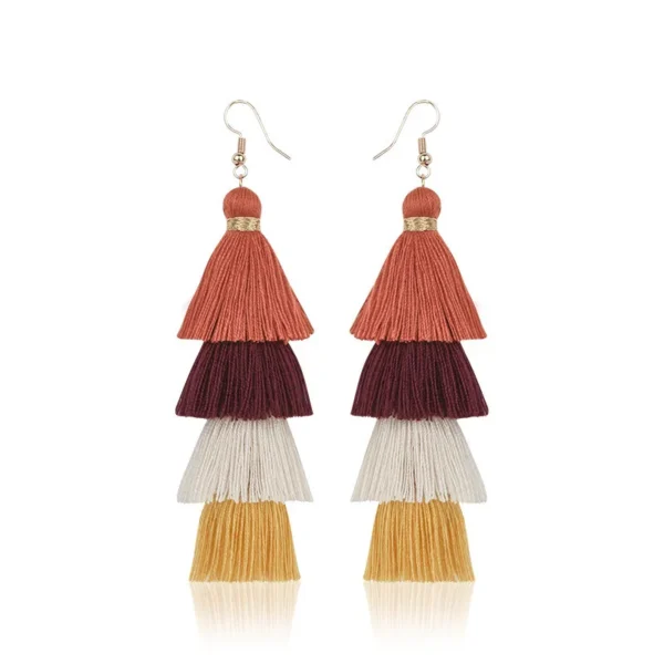 Hdd4208d46ee4455abc149a37dbcc07eal.webp Boho Tiered Tassel Statement Earrings