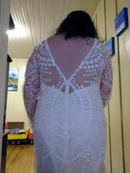 Heae66f2e42c044cd871e3d8e72c0388c4.webp The Folklore Gown — Boho Long Sleeve Lace Wedding Dress