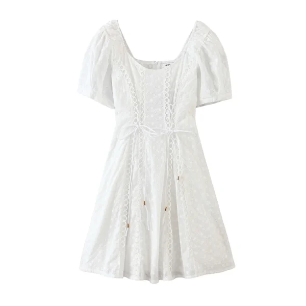 Hf149438f159d413c96c8d76bc810baa2y.webp Sunkissed Embroidered White Dress with Corset Lacing