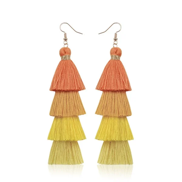 Hfa1f417b957b4c0d9a439254d462025aX.webp Boho Tiered Tassel Statement Earrings