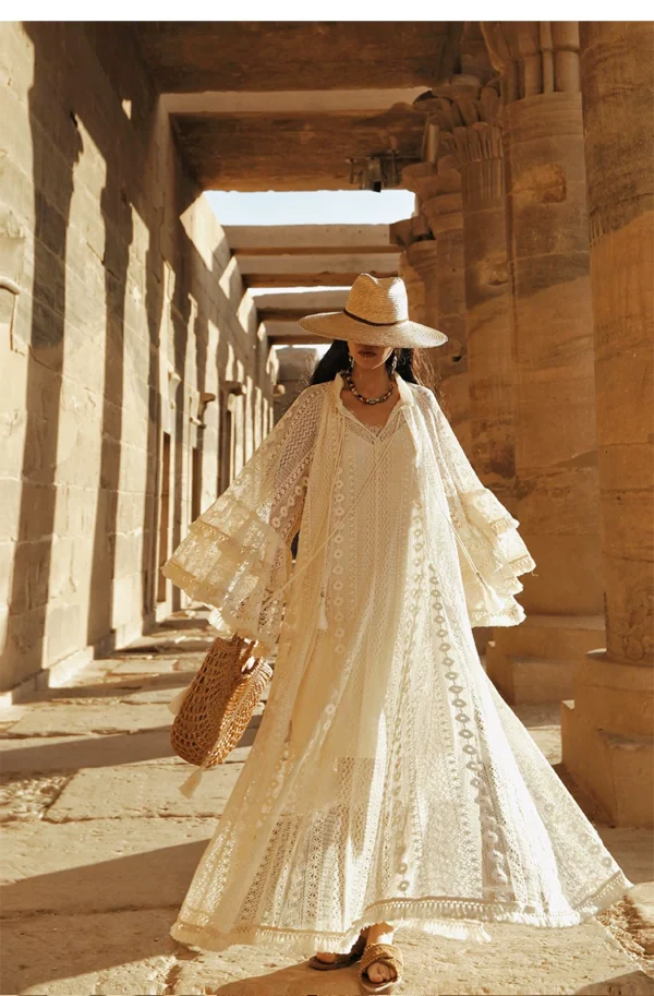 O1CN01545JRf2D9k8Y8vwEr_78728567.webp Desert Muse Whimsical Tiered Ruffle Bell Sleeve Lace Maxi Dress