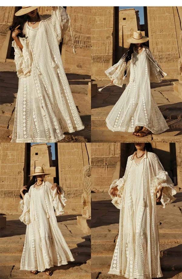 desert victorian maxi dress LoveShackFancy Desert Victorian Maxi Dress in Antique White