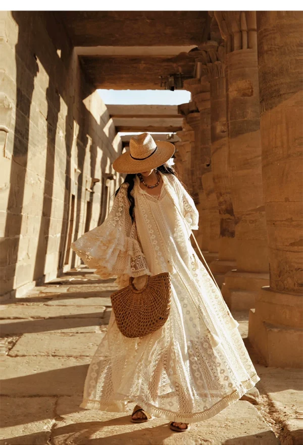 O1CN01l1K1wA2D9k8Y8wXfV_78728567.webp Desert Muse Whimsical Tiered Ruffle Bell Sleeve Lace Maxi Dress
