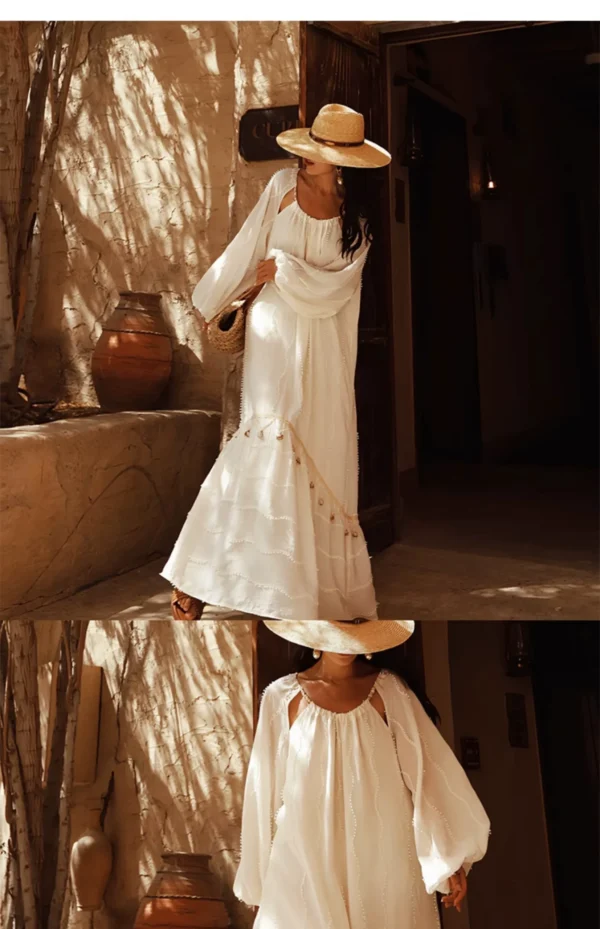 O1CN01oN3XAZ2D9k2e0Py6A_78728567.webp Golden Dune Seashell Tassel Boho Maxi Dress