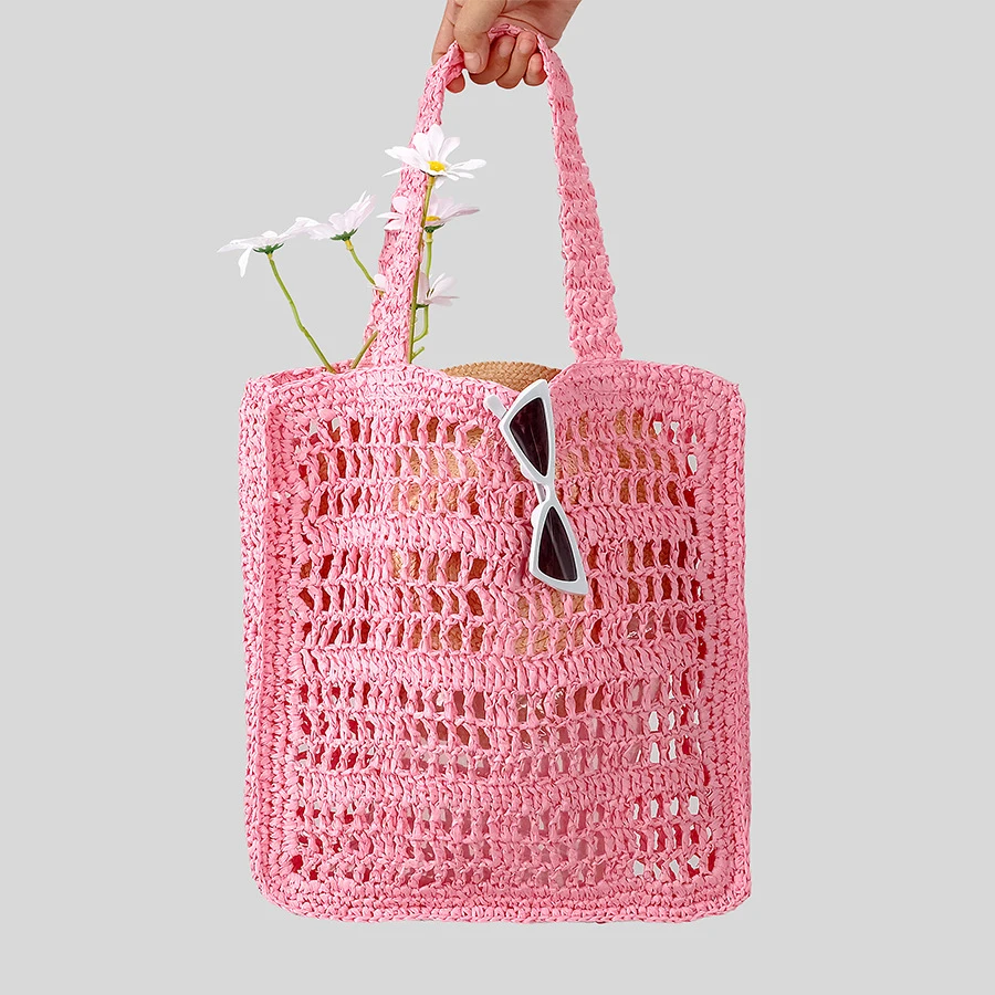 Artisan Woven Hollow Tote Bag