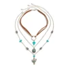 S02c6ac9c18584800b93222675d4de508H.webp Nomad Spirit Boho Layered Silver Turquoise Necklace