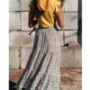 S02c8e9f661c64bc8bdae618d3f707959C.webp Harmony Flows Bohemian Floral Maxi Skirt with Tiered Design