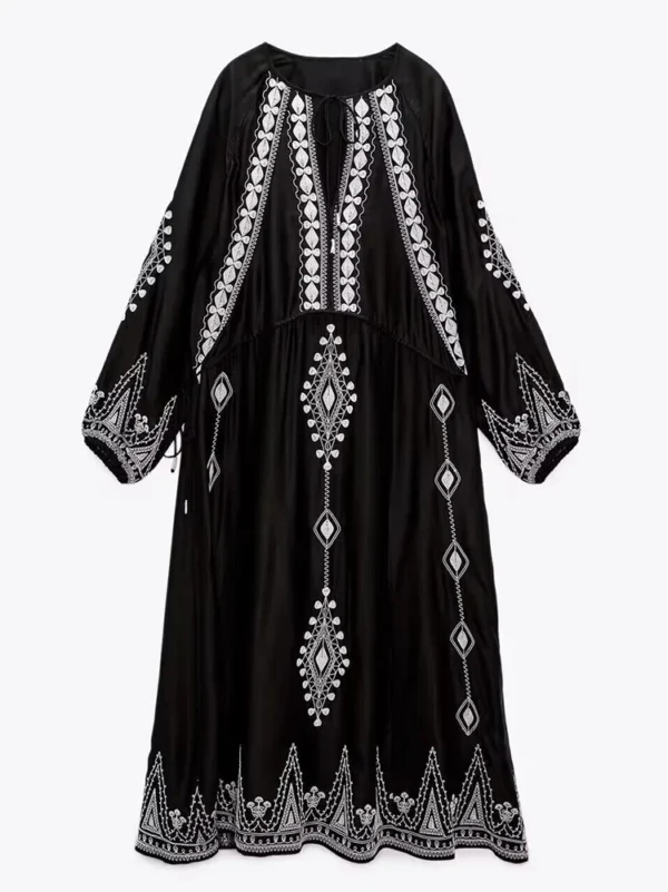 S03f67b7e0c9842e78087fc0b2f651512e.webp The Midnight Solstice Embroidered Dress