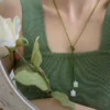 S044adeb43e2e473aa731f8fa179c4054i.webp Enchanted Lily Beaded Choker Necklace with Adjustable Length
