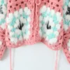 S084a019738384d3ca1d9161654428898f.webp Festival Finesse Tie-Front Boho Cardigan with Crochet Floral Details