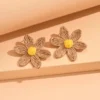 S0aba33d5c0c74642aea1b310c38cbc96u.webp Petal Whisper Handmade Flower Statement Earrings