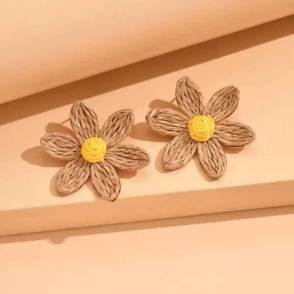 S0aba33d5c0c74642aea1b310c38cbc96u.webp Petal Whisper Handmade Flower Statement Earrings