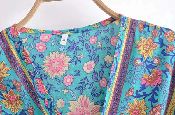 Summertime Flirt Floral Wrap Dress with Tie Waist