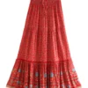 S0bb3417789814a7296a166651239e912D.webp Harmony Flows Bohemian Floral Maxi Skirt with Tiered Design