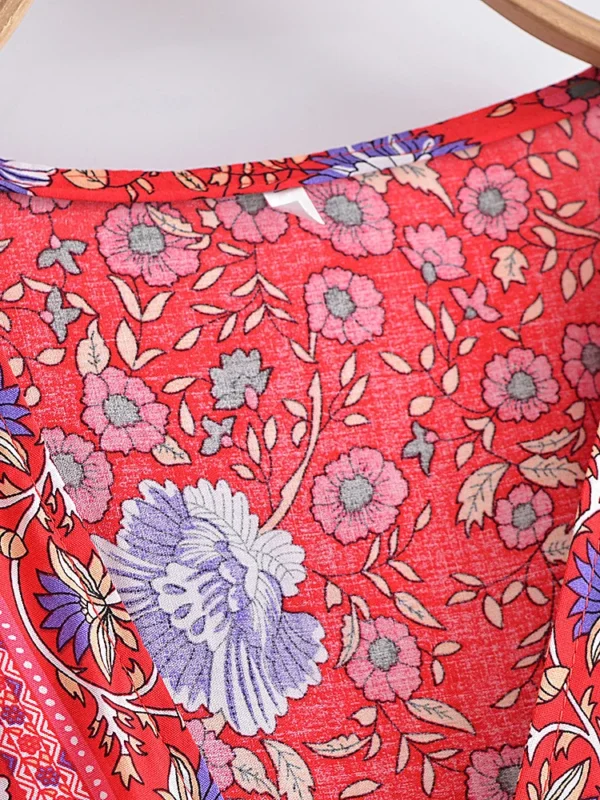 Summertime Flirt Floral Wrap Dress with Tie Waist