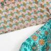 S0f105e1ff3c349e2a093f7501cefed813.webp Turquoise Floral Wide-Sleeve Kimono Cover-up