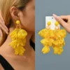 S11f617c79bda407c82b05e26c410fbabY.webp Radiant Blooms Floral Statement Earrings with Layered Petals