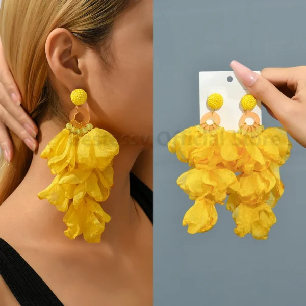 S11f617c79bda407c82b05e26c410fbabY.webp Radiant Blooms Floral Statement Earrings with Layered Petals