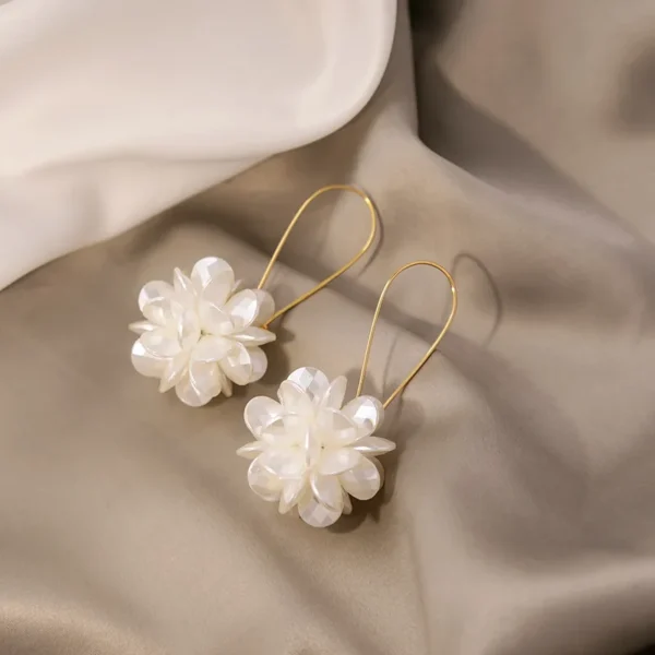 S140c7b839da74e37b18d245b380a1b5fx.webp Blossom Harmony Floral Drop Earrings with Delicate Gold Wire