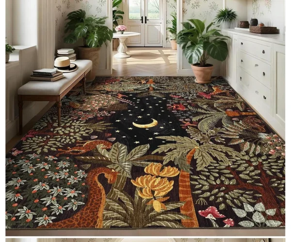 S144c9133d54c40efa7bfd39a0414e6f6I.webp Midnight Jungle Reverie Boho Rug