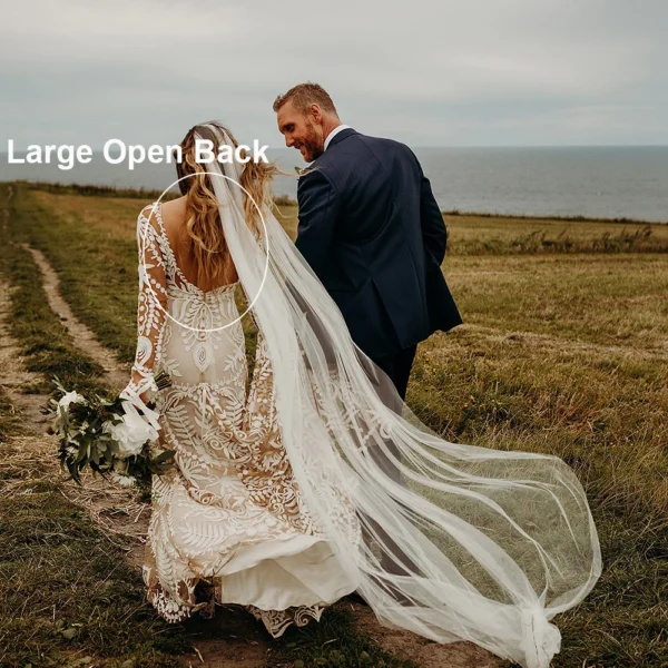 S148c16dc5af1449cb40d016233238b43t.webp The Folklore Gown — Boho Long Sleeve Lace Wedding Dress