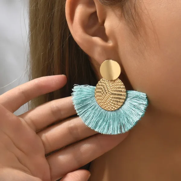 S16ea16398f4a4907ad8f458f287bad5fB.webp Celestial Fan Tassel Earrings