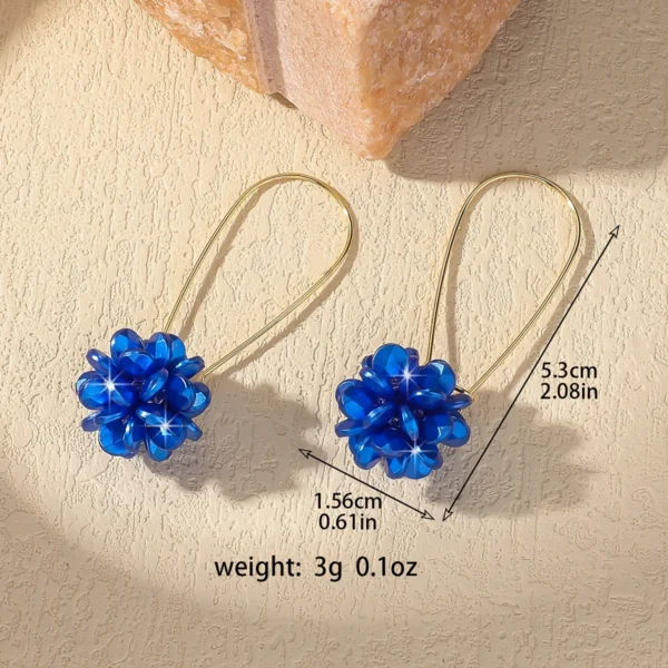 S179215c7b3e44e8fba996390c4741ba9U.webp Blossom Harmony Floral Drop Earrings with Delicate Gold Wire