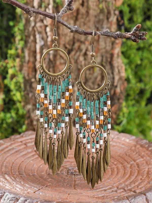 S1b58fb9d93a74abe80437bc3f1e7a09cP.webp Dream Big Boho Earrings with Cascading Beads and Leaf Accents