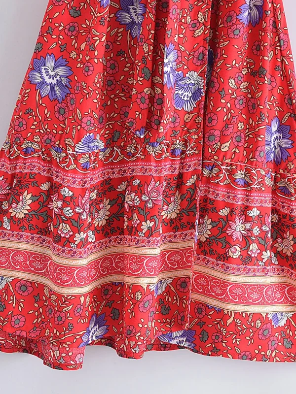 Summertime Flirt Floral Wrap Dress with Tie Waist