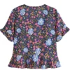 S1d59ed905b55420786a88ac22b35dcf4s.webp Wildflower Breeze Boho Tie Front Blouse