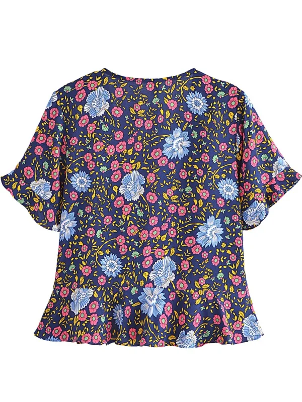 S1d59ed905b55420786a88ac22b35dcf4s.webp Wildflower Breeze Boho Tie Front Blouse