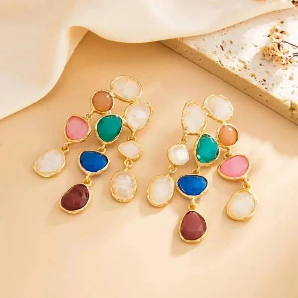 S1e074038e3fd4ff4b26f156d1bad3205e.webp Colorful Statement Earrings with Cascading Gemstone Detail