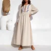 Willow Embroidered Boho Maxi Dress