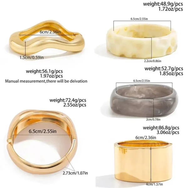 S202987c4311d45d8ba313cc35a4489acs.webp Urban Edge Modern Chunky Bangles Set in Textured Metal and Resin
