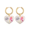S2229e40d413c4c33b626a070aa98719bN.webp Color Rush Artistic Hoop Earrings with Heart Dangles