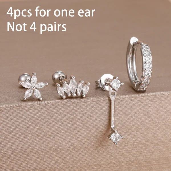 S24ac04e976c542f39dc387c51c67f478F.webp Festive Glint Earring Set 4pcs with Crystal Accents – Spirit & Rebel