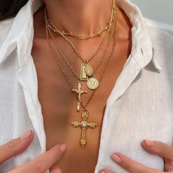 S2873c62eb8904977b4d2d8b03093bf92k.webp Divine Wanderer Layered Charm Necklace Set