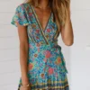 Summertime Flirt Floral Wrap Dress with Tie Waist