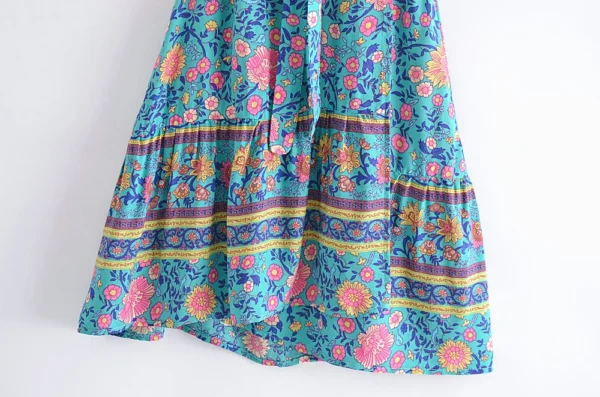 Summertime Flirt Floral Wrap Dress with Tie Waist