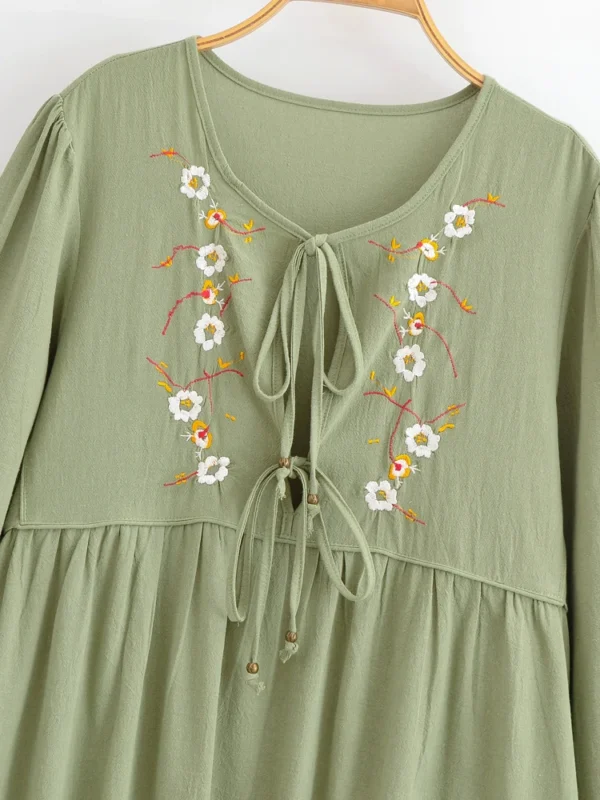 Willow Embroidered Boho Maxi Dress