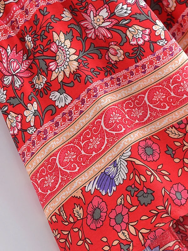 Summertime Flirt Floral Wrap Dress with Tie Waist