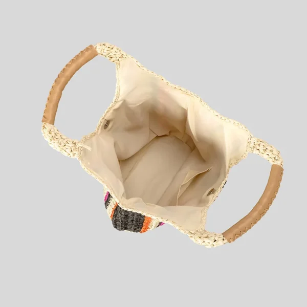 S2bd174c821d845a1ada2ce473d1a6be2n.webp Striped Hand-Woven Woven Straw Tote with Leather Handles