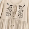 Willow Embroidered Boho Maxi Dress