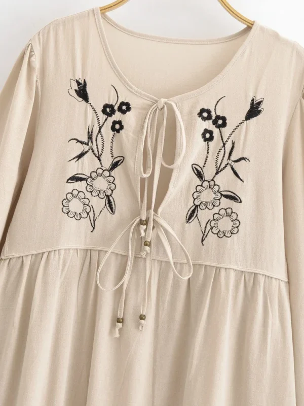 Willow Embroidered Boho Maxi Dress