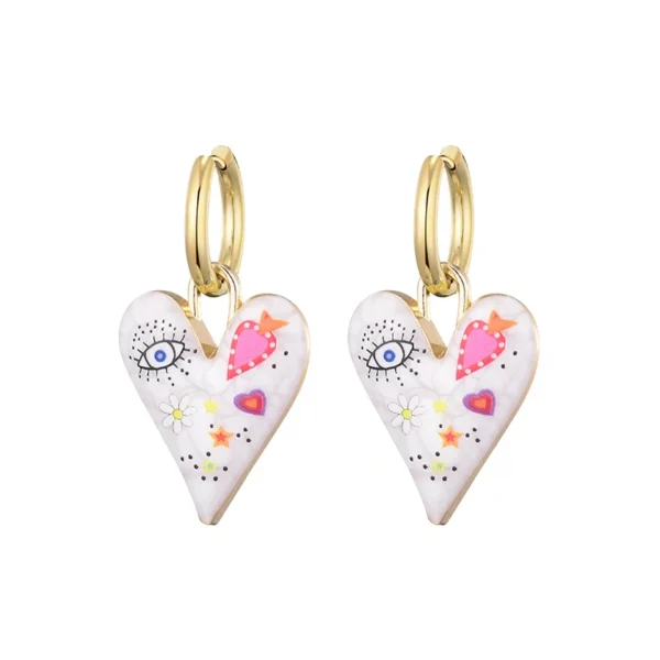 S2eefa1267e6b43249e0665a6a049abdc3.webp Beautiful Heart Evil Eye Charm Earrings