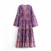 S3038cf1c75ec4e7680209313c860f6f8g-2.webp Desert Blooms Boho Floral Tiered Dress with Bell Sleeves