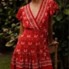 Summertime Flirt Floral Wrap Dress with Tie Waist