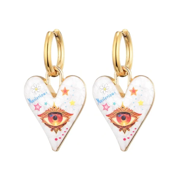S319f52364cd04a8293987416ef6099175.webp Beautiful Heart Evil Eye Charm Earrings