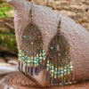 S334139ceffa246ce973c67d3a9d6d7bcF.webp Dream Big Boho Earrings with Cascading Beads and Leaf Accents